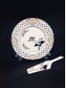 50th Anniversary Cake Plate w/ Server (French) With Gift Box
